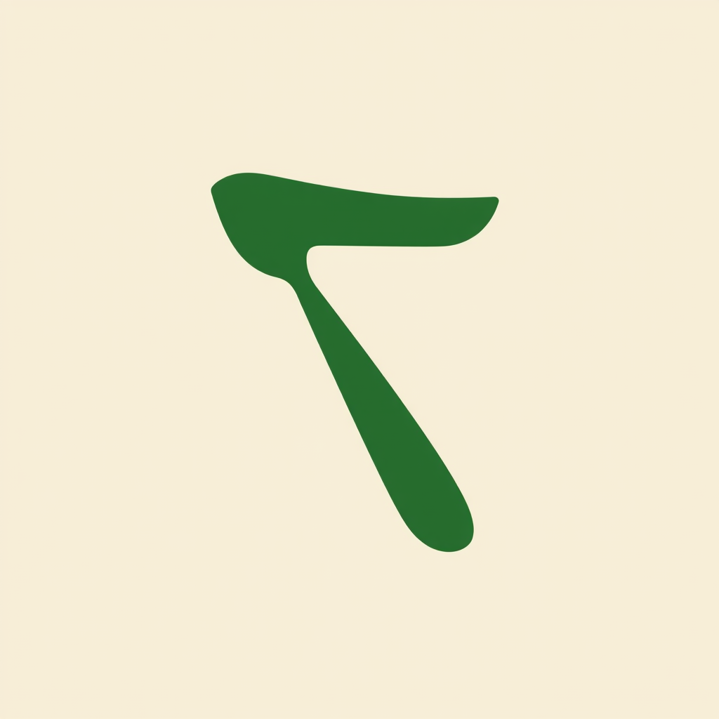 Main logo studio: Abstract app icon for Tanjir, a nutrition app. ONE single connected shape: a constructed geometric letter T whose stem and crossbar carve a plate silh