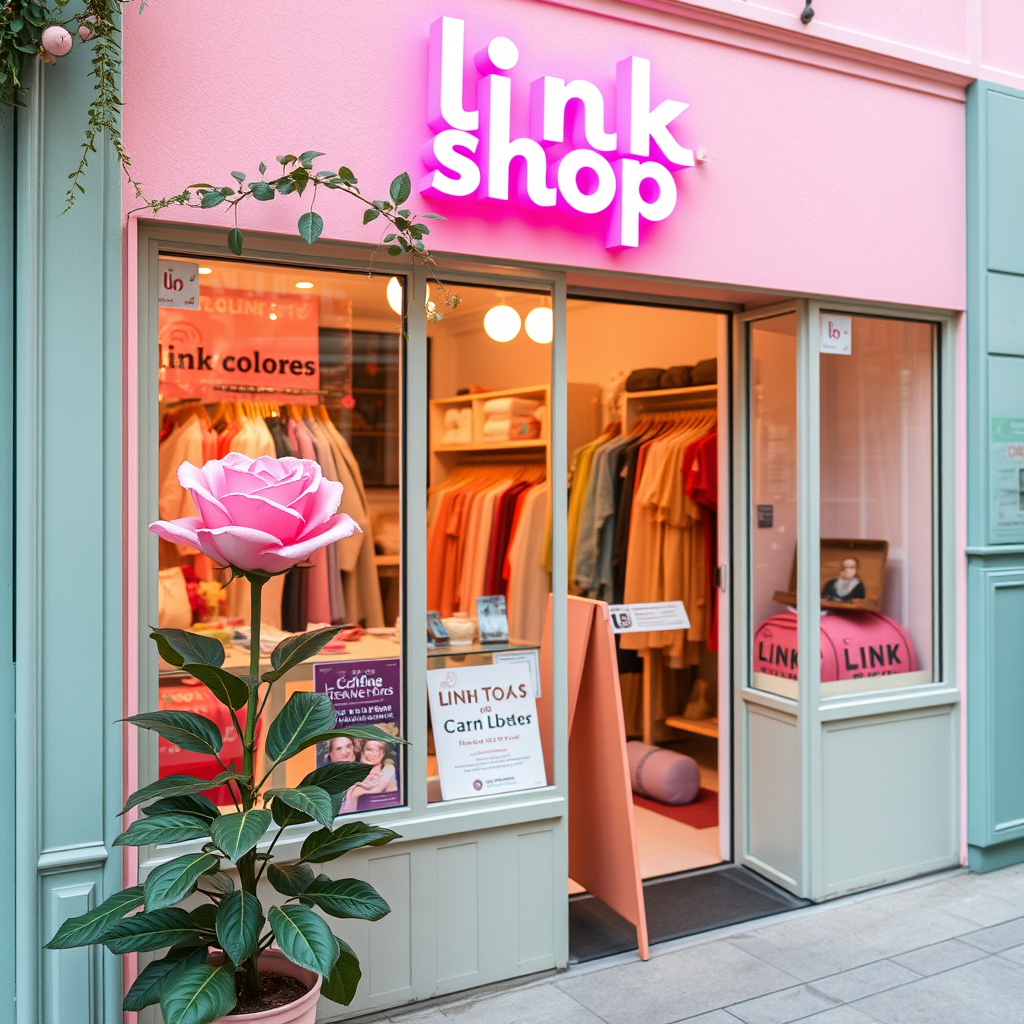 Main logo studio: blink shop colores cute rosa