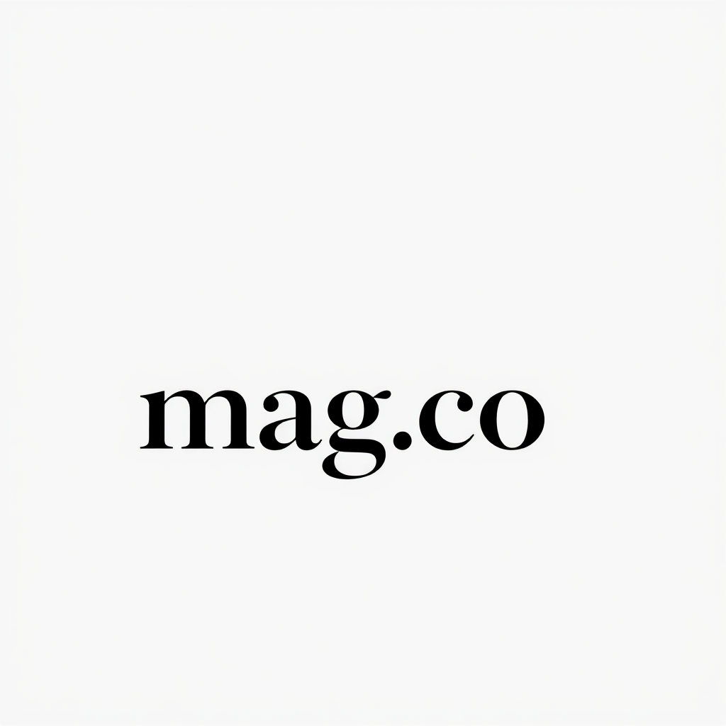 Main logo studio: minimal, editorial, elegant, chic, modern, sophisticated, luxury, typography, magazine, clean brand name is mag.co