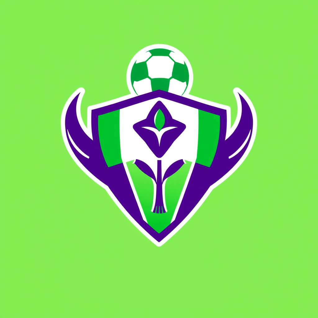 Main logo studio: creare logo per squadra fantacalcio denominata BiEffe, colori verde e viola con stemma e pallone nel logo, stemma a scudo
