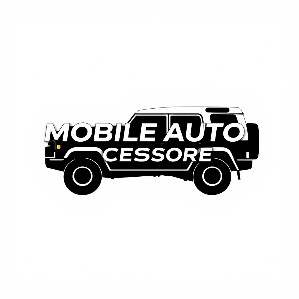 Main logo studio: Professional logo for a mobile vehicle accessory installation business called “MOBILE AUTO ACCESSORIES”. Create a clean, bold, modern automotive logo.