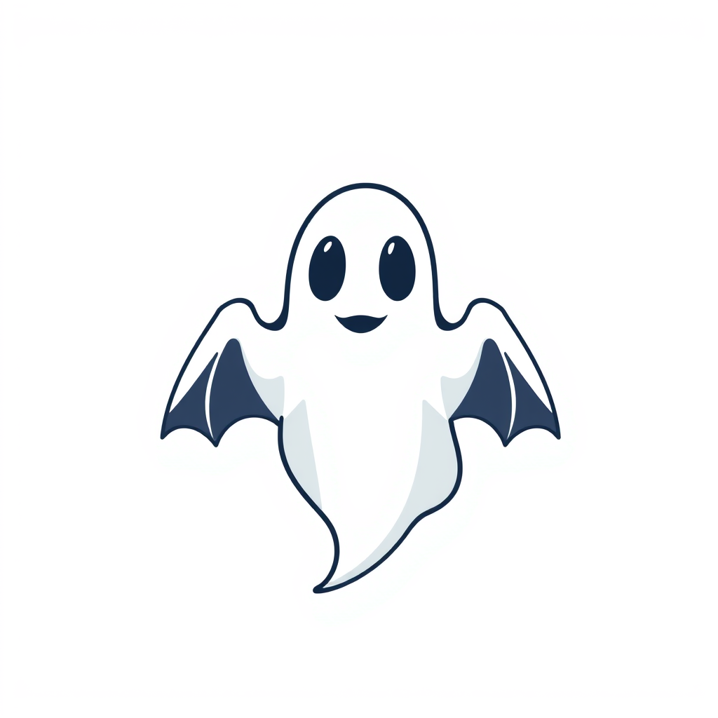 Lettermark Logo idea: lettermark logo of the letters Ghost ,avec fantômes , monogram initials, elegant typographic design, interlocking or stacked letters, flat vector logo