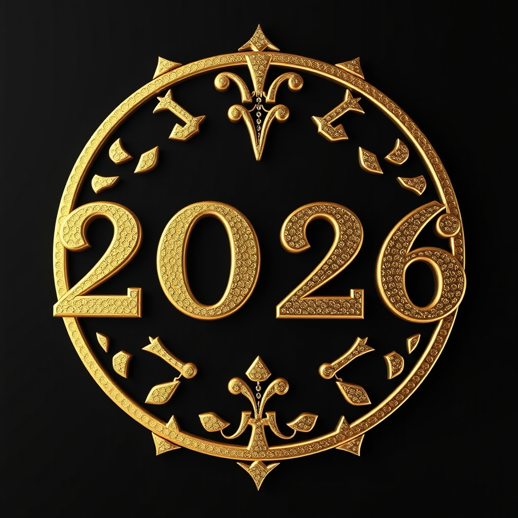 Main logo studio: gold E S T 2026