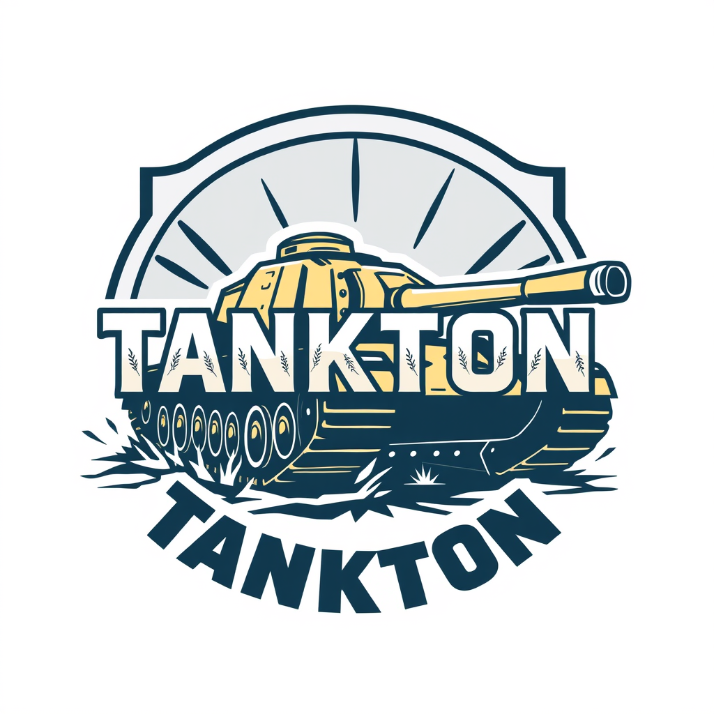 Main logo studio: footall team called TANKTON and its famous for its tanks FC badge Its spelled TANKTON