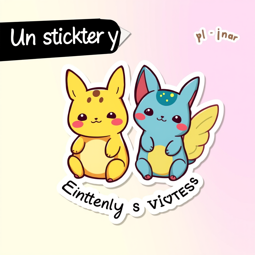 Main logo studio: Logo de microempresa de stickers tierno y colorido ESLOGAN: "Un sticker para cada vibra" NOMBRE: Encanto Accesorios. CREADORAS: Mai y Yeru con todas e