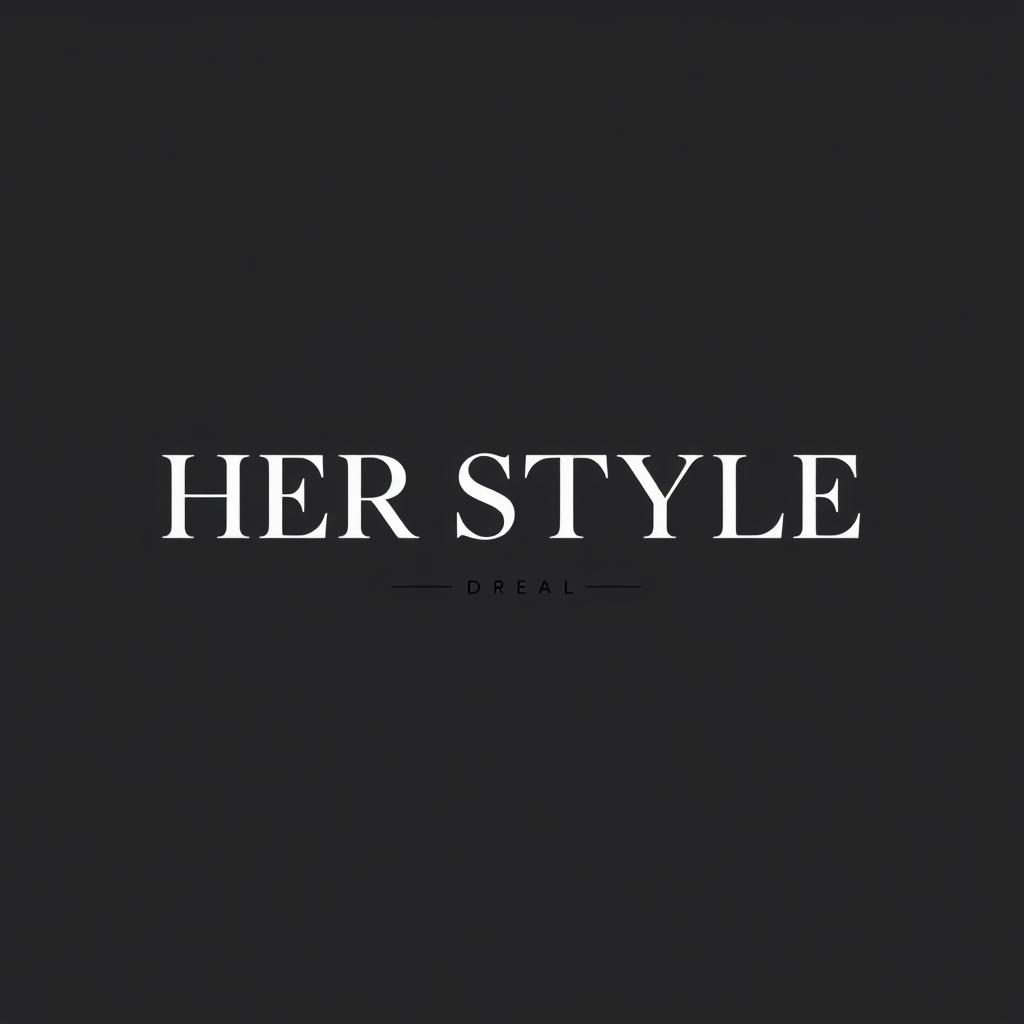 Main logo studio: Create an elegant, feminine and sophisticated logo for a women’s fashion brand called HER STYLE. Minimalist, classy and luxurious. Use beautiful moder