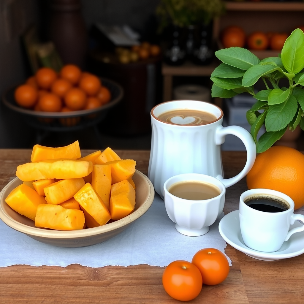 Main logo studio: Deli papas, eslogan "al horno, con amor", colores naranjas, café claro y verde hoja