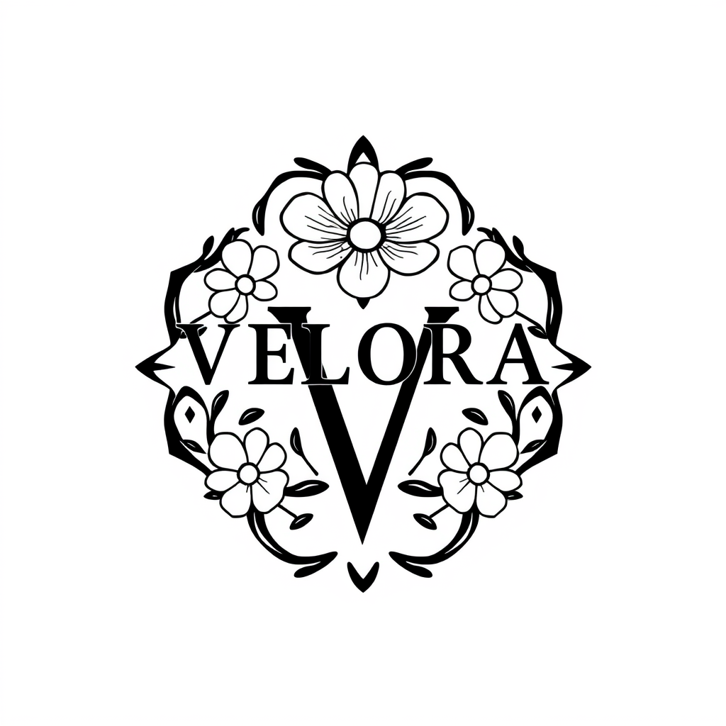 Main logo studio: I WANT TO HAVE A LOGO FOT MY MARK I WANT SOMETHING THAT GOES WITH EVERY THINGS MY LOGO WILL BLACK AND WHITE? THE NAME WILL BE " VELORA V" I WANT THE L