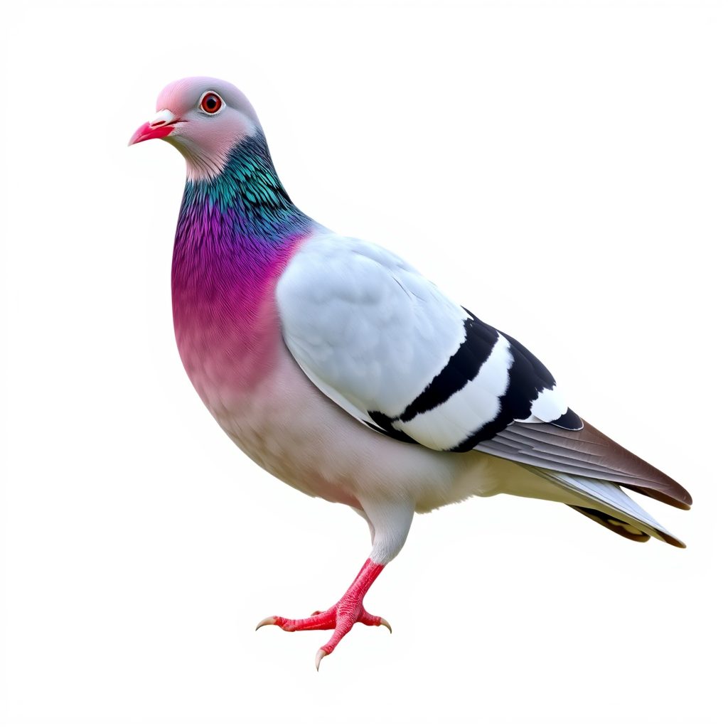Main logo studio: pigeon technically in pink and violet