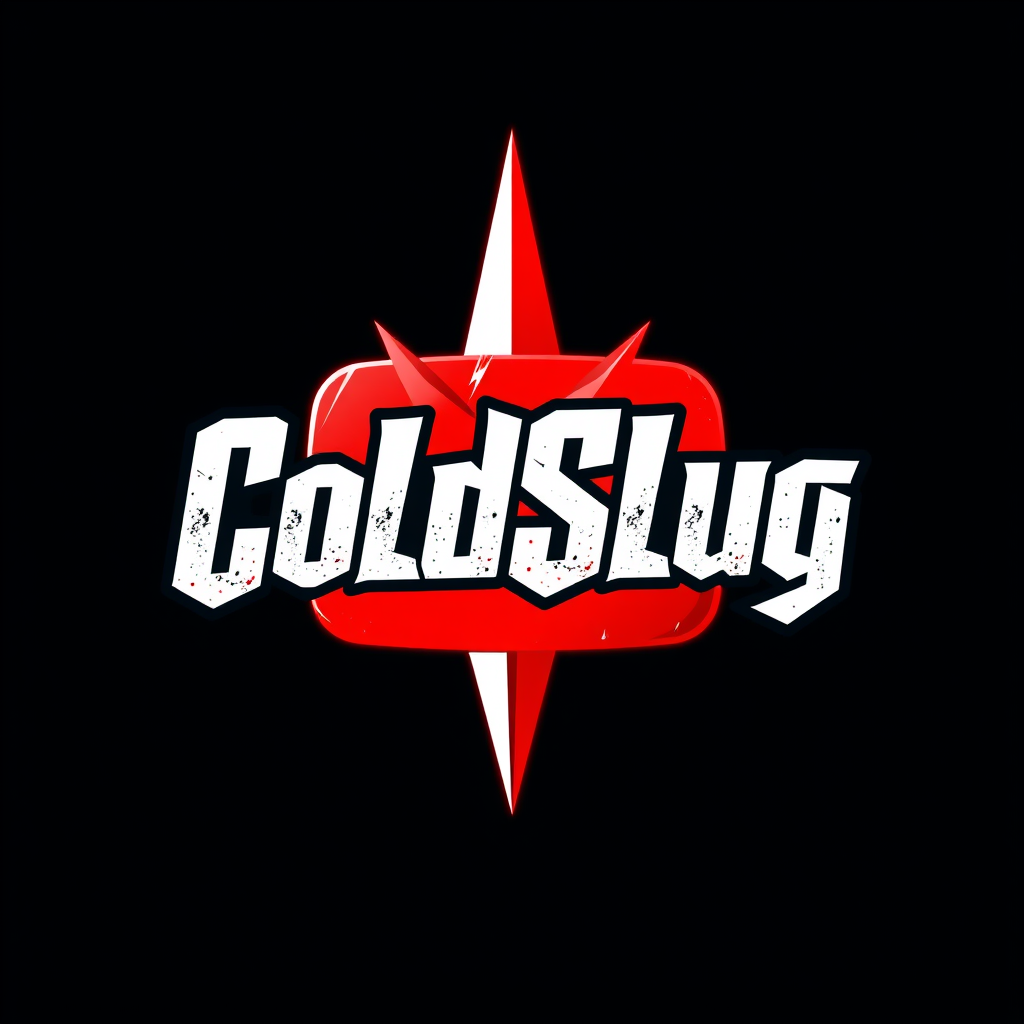Main logo studio: Pour ma page de profile sur YouTube crée une image avec juste écrit mon pseudo ColdSlug en mode grave stylée, une autre image car là j'avais l'impress