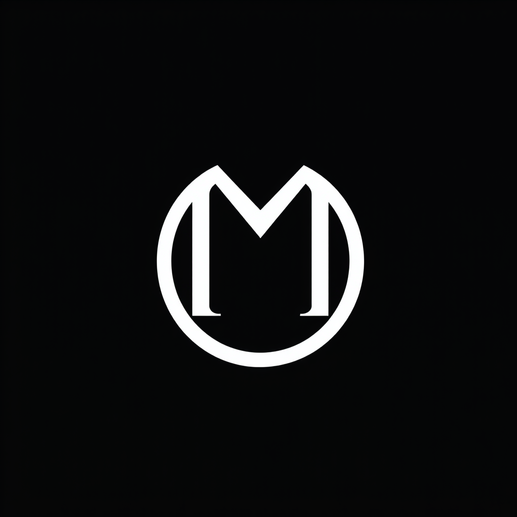 Main logo studio: Create a high-end luxury monogram logo using the letters "MI" only. Inspired by sophisticated fashion and premium architectural branding. Interlock th