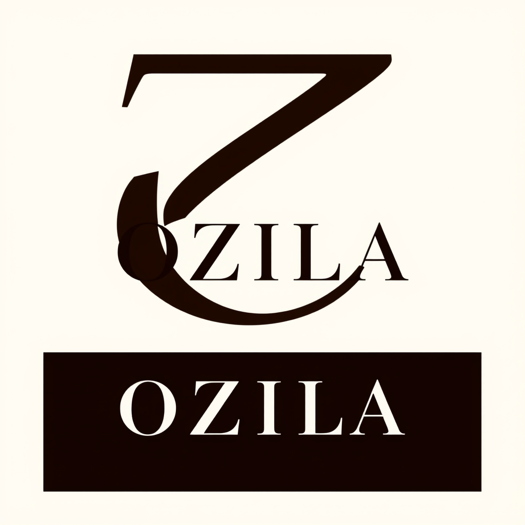 Main logo studio: Create a premium wordmark logo for OZILA. Elegant, feminine, modern and distinctive. Quiet luxury with an editorial fashion feel. Use an uncommon refi