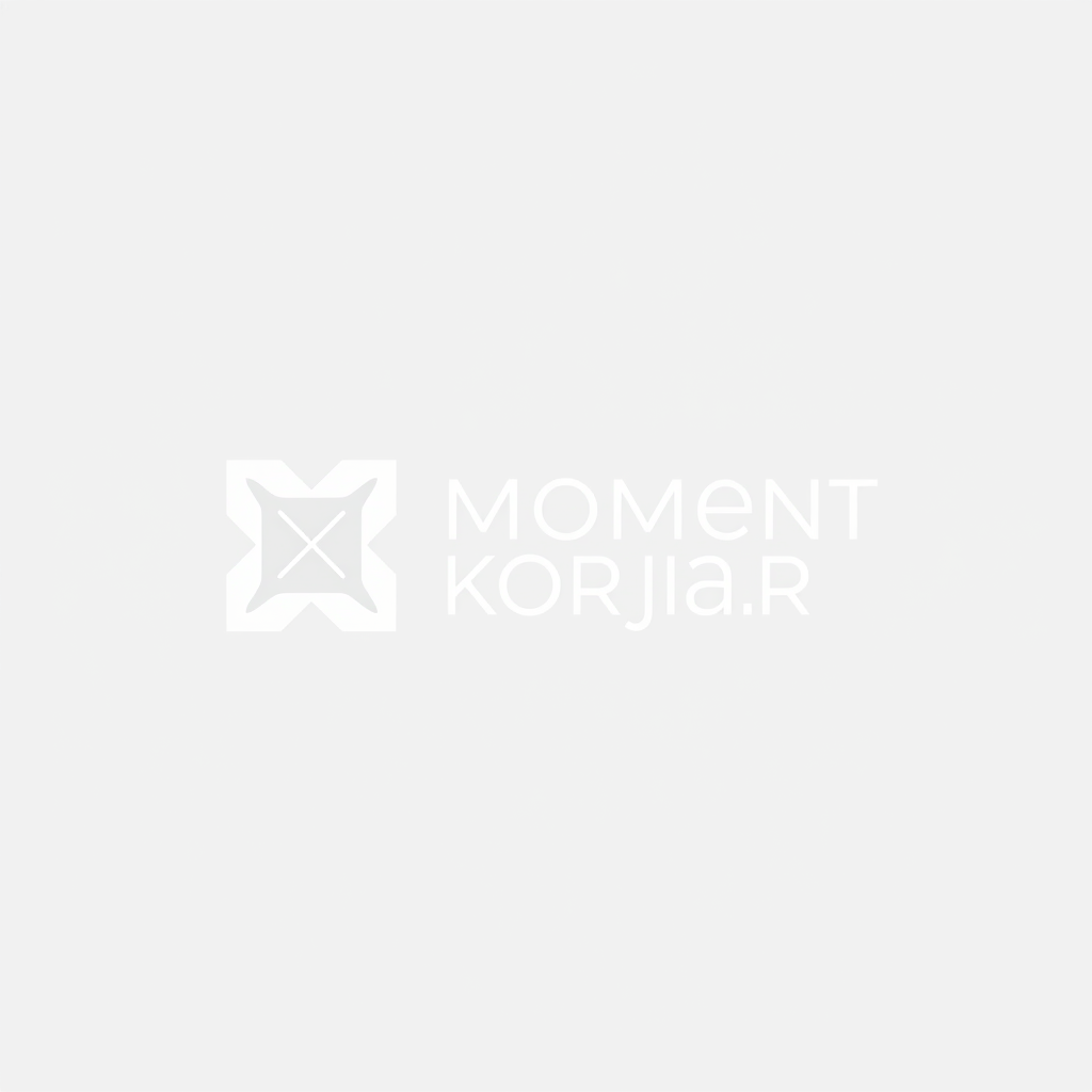 Minimalist Logo idea: minimalist logo, simple geometric mark for imbol i vetëm orë + mal + ujë/pishinë, shumë elegant, dhe poshtë: MOMENT KORÇAR , flat vector, clean lines,