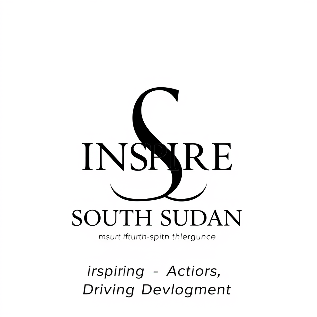 Monogram Logo idea: monogram logo combining the letters meet standard logo visibility design logo with name 'INSPIRE SOUTH SUDAN', slogan' Inspiring Actions, Driving Deve