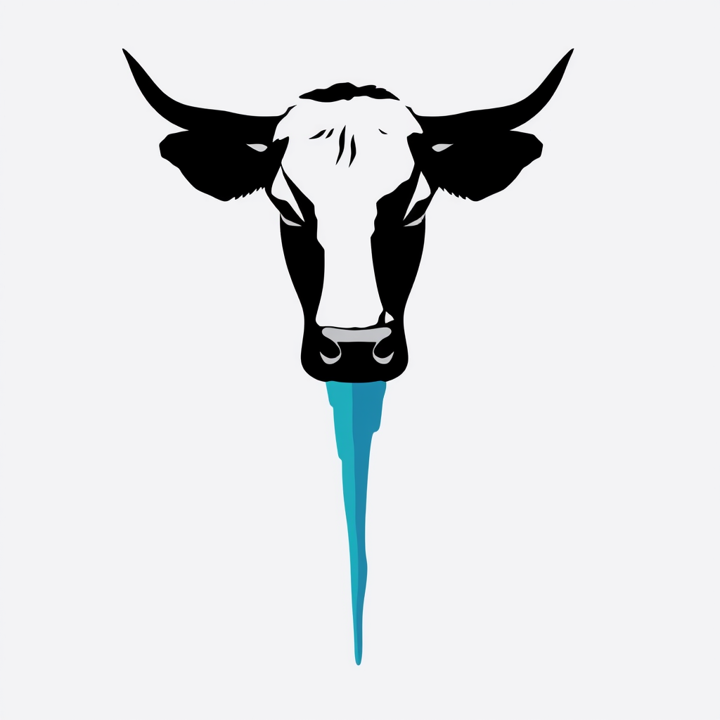 Main logo studio: Create an abstract symbol where: G subtly resembles a cow's horn/head silhouette and V represents a paint stroke / colour flowing downward