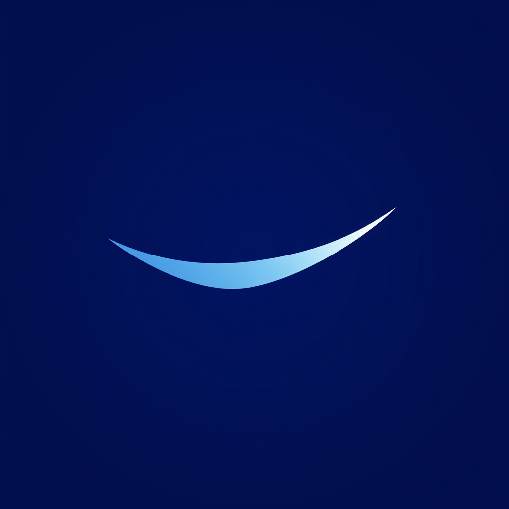 Main logo studio: simple abstract swoosh mark logo for a fintech company, gradient indigo
