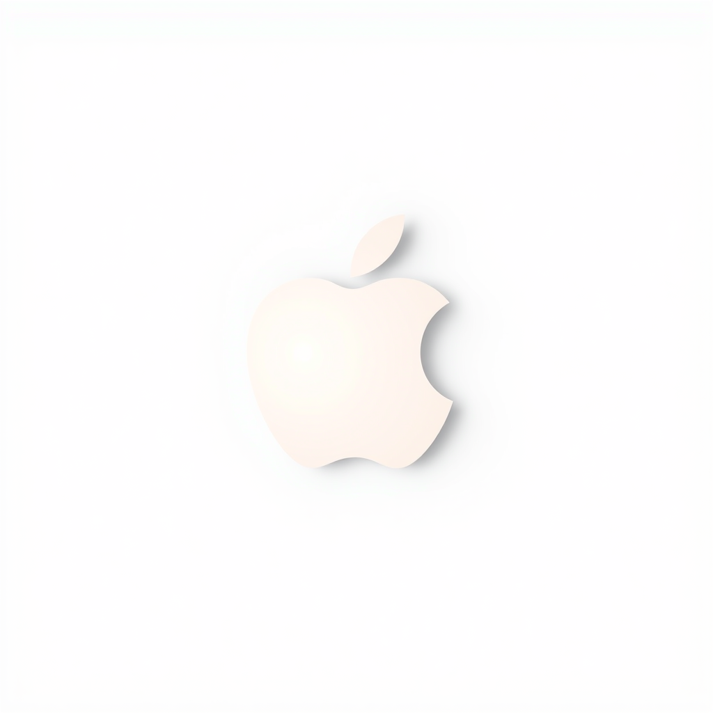 Main logo studio: Make an apple logo with a white background