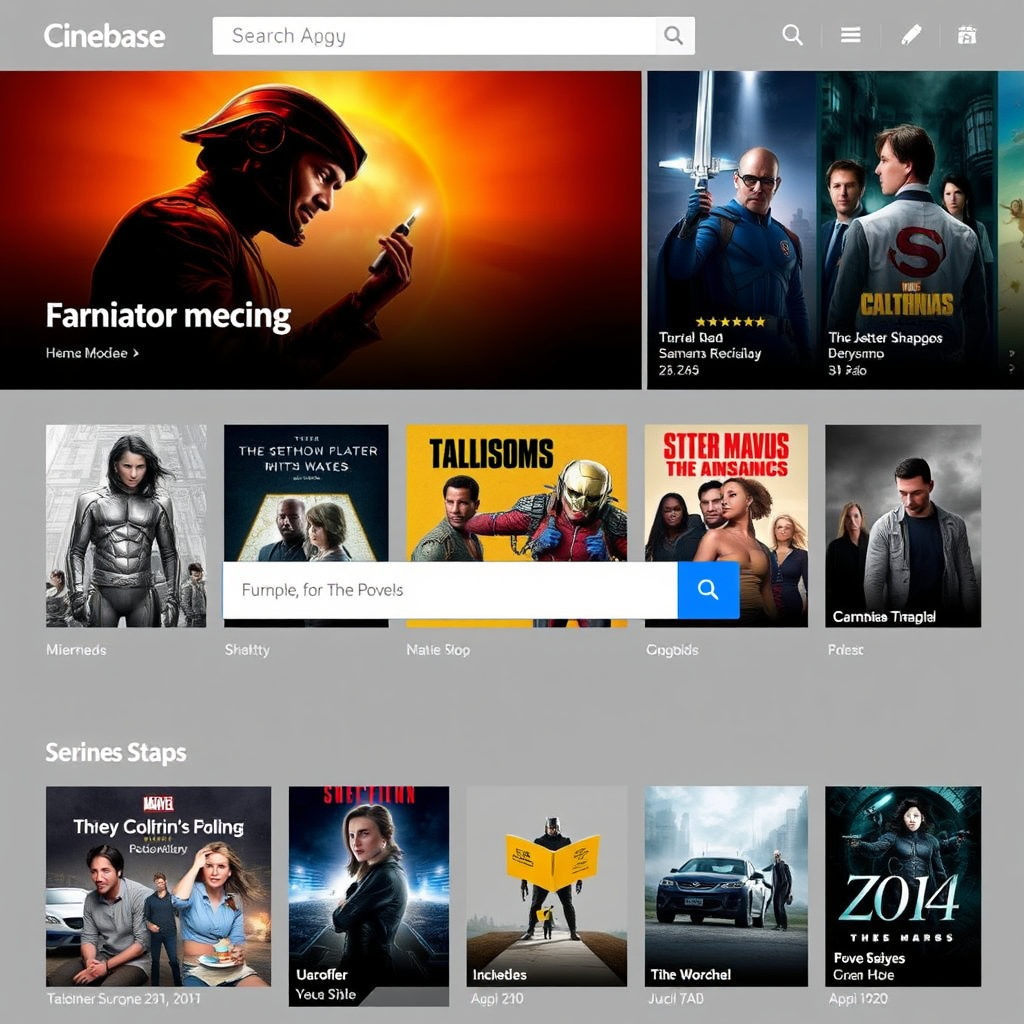 Main logo studio: Cinebase, a streaming media provider, helps in searching movies, series, episodes, and details about them.