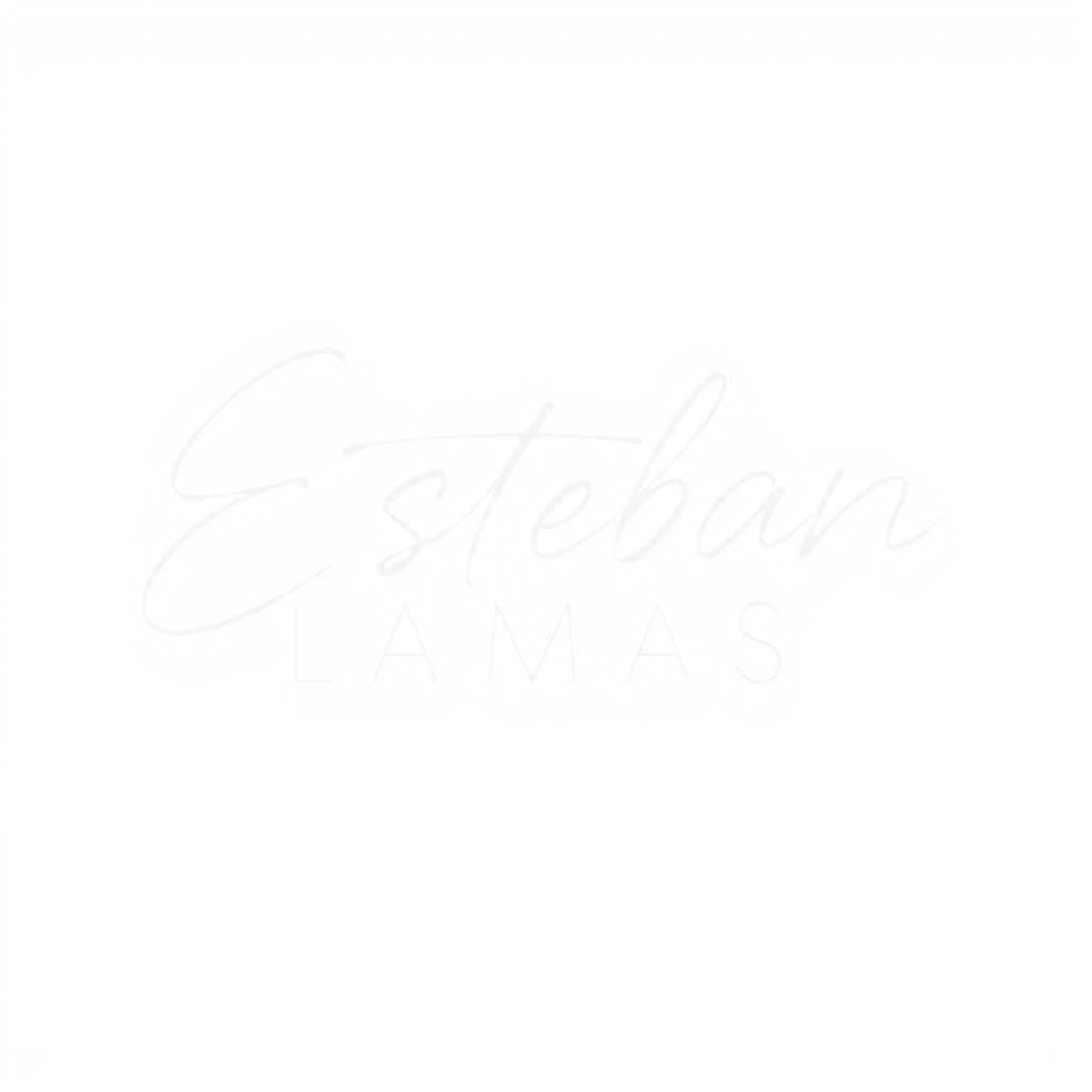 Signature Logo idea: signature logo of the name Quiero un logo para estudio de carpintería a medida llamado Esteban Lamas. Estilo profesional, moderno, premium y confiable