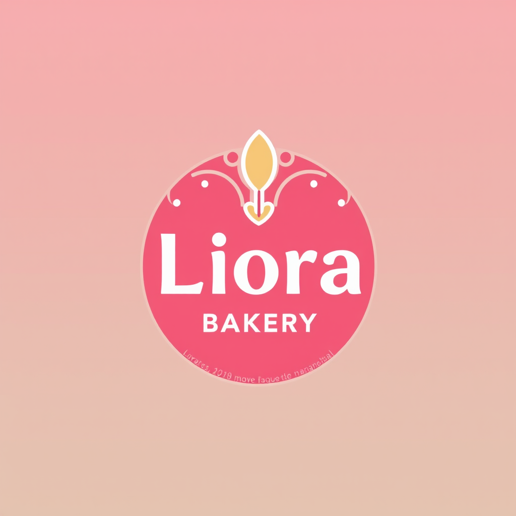 Main logo studio: Мне нужен логотип для цеха по выпечке с брендом Liora. Форма предпочтительно круглая, с каким нибудь маленьким элементом, говорящим о том, что этот пр