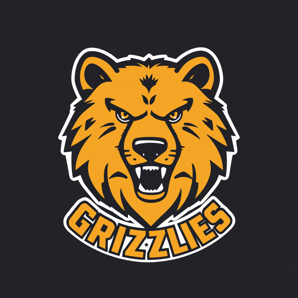 Main logo studio: Make a logo for a ping pong team called the los Angeles Grizzlies but don't have it say the team name twice