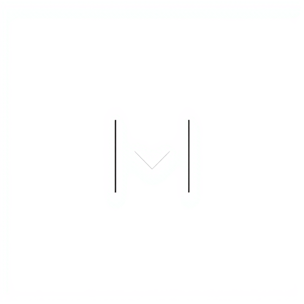 Main logo studio: Create a premium minimalist monogram logo using only the letters "MI". The logo represents a professional video editor and personal brand. Merge the M