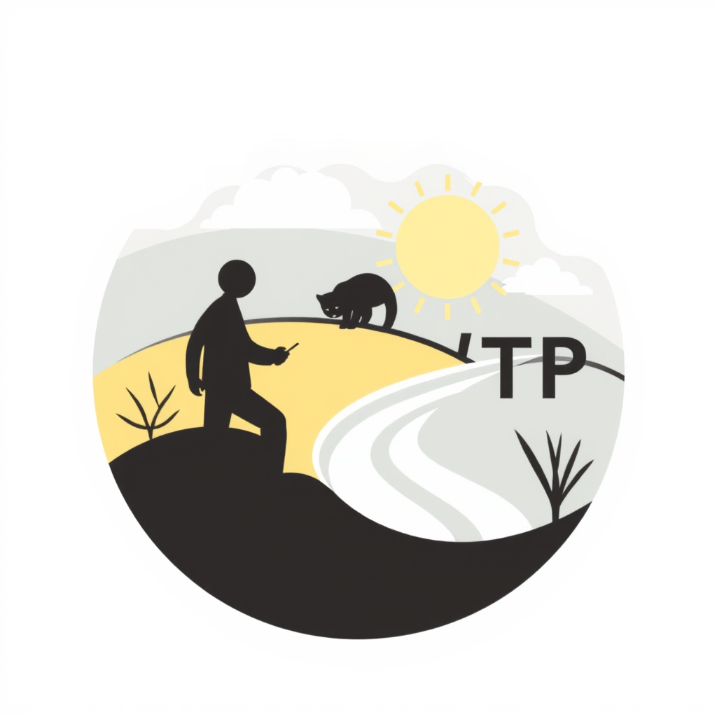 Main logo studio: logo ROC'TP entreprise terrassement assainissement