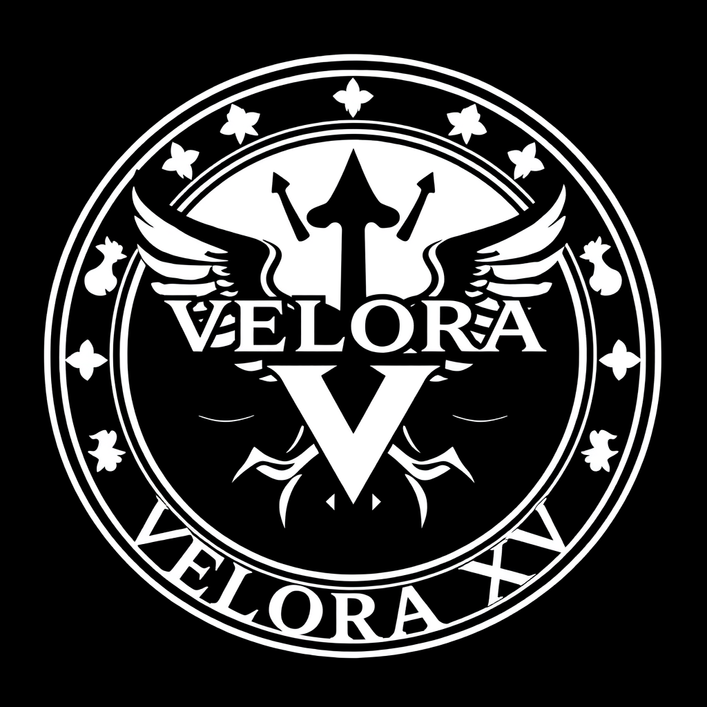 Main logo studio: I WANT TO HAVE A LOGO FOT MY MARK I WANT SOMETHING THAT GOES WITH EVERY THINGS MY LOGO WILL BLACK AND WHITE? THE NAME WILL BE " VELORA XV" I WANT THE