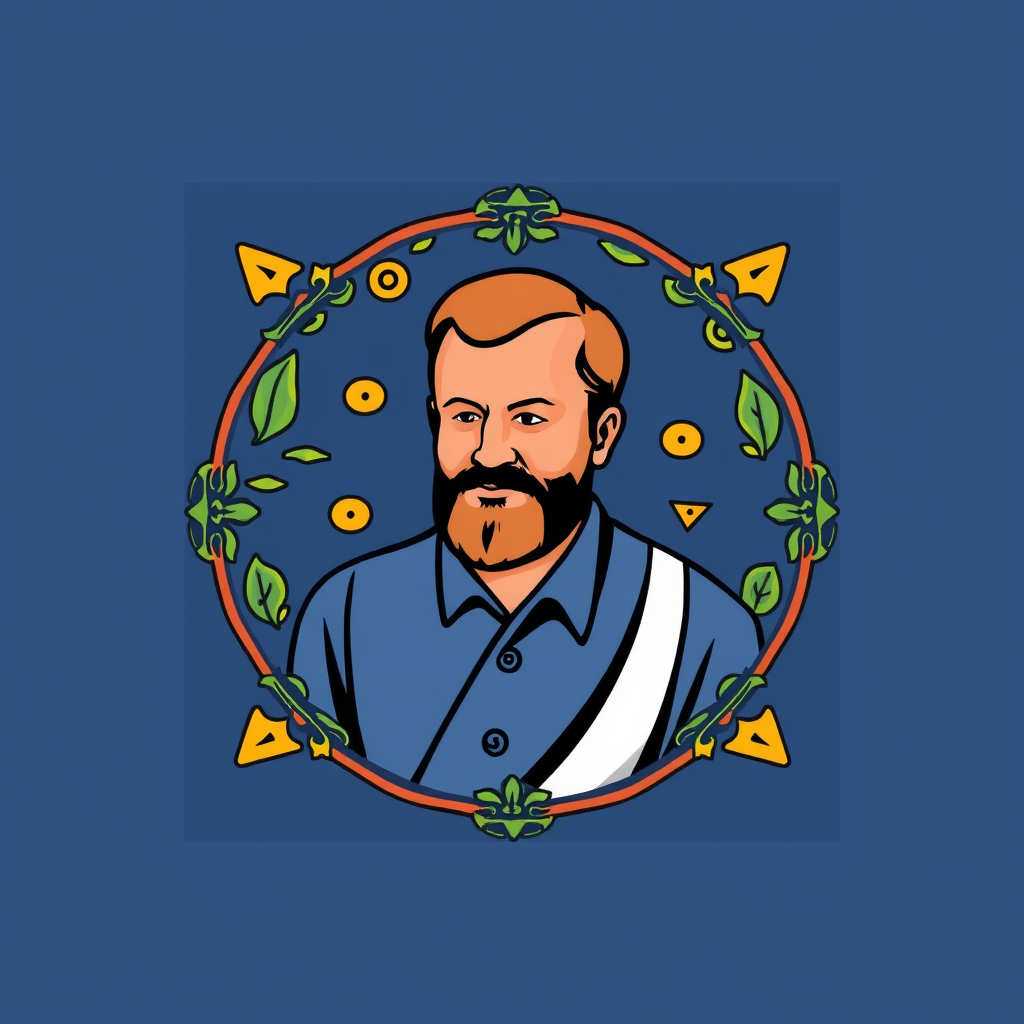 Main logo studio: логотип це круг з векрорною картинкою гір в середині, знизу підпис Центавра