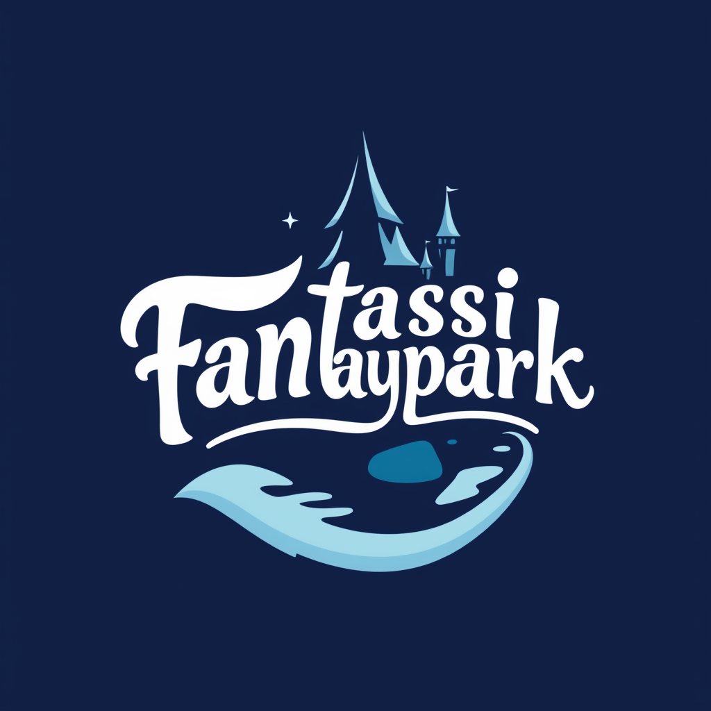 Main logo studio: create a logo from a theme park named "Fantasiapark". Make the F big, and then the Park under the Fantasia and the P by the Park also big. show the f