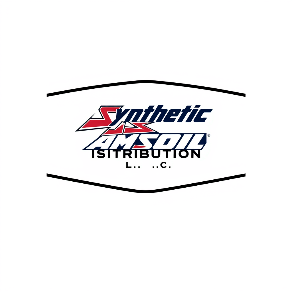 Wordmark Logo idea: wordmark logo of Synthetic Distribution LLC is an authorized AMSOIL dealer specializing in premium synthetic motor oils, lubricants, and filtration pr