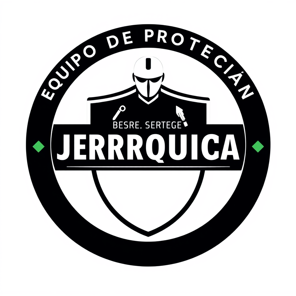 Badge Logo idea: badge logo for Classic corporate logo for executive protection team "EQUIPO DE PROTECCIÓN JERÁRQUICA". Green shield emblem with a black and white silh