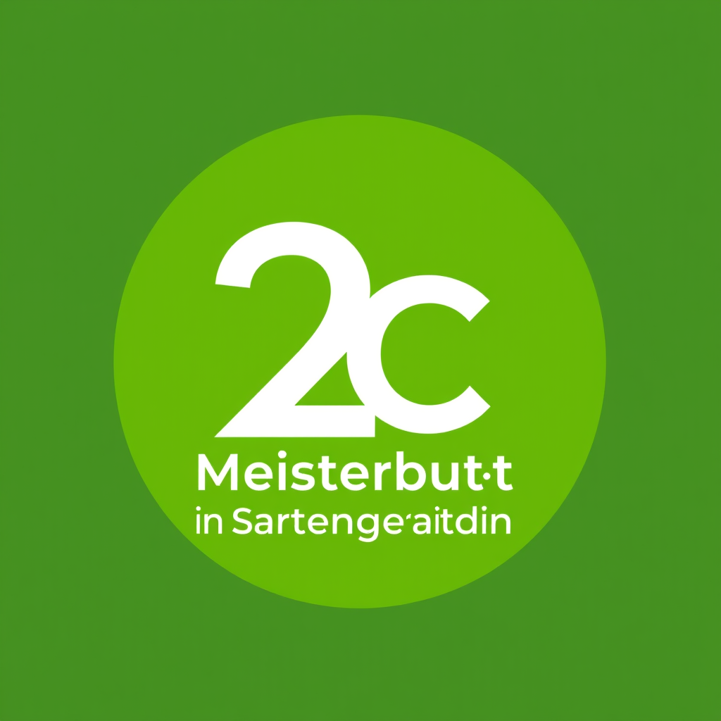 Main logo studio: Meisterbetrieb in Gartengestaltung. 2 C im Logo. Farben Grün gehalten.