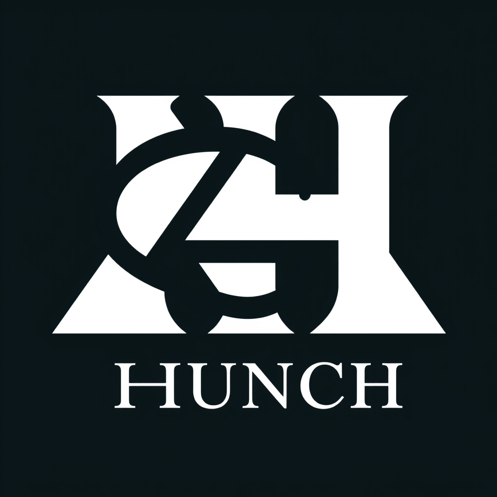 Monogram Logo idea: monogram logo combining the letters Nox and Hunch. Black background. real brand. offer couple challenges games, mysterious cases, psychological games,