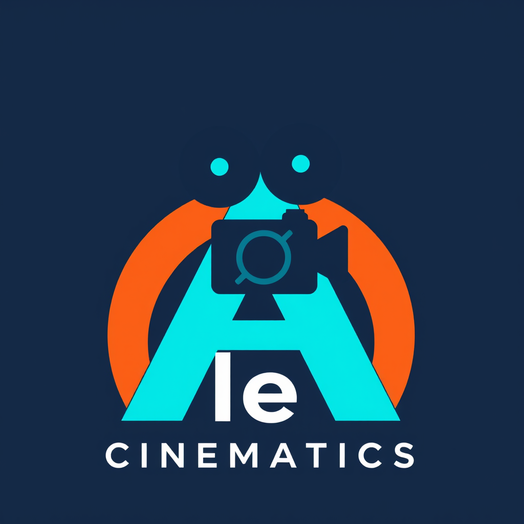 Main logo studio: Alex Cinematics add a camera as a icon in the logo