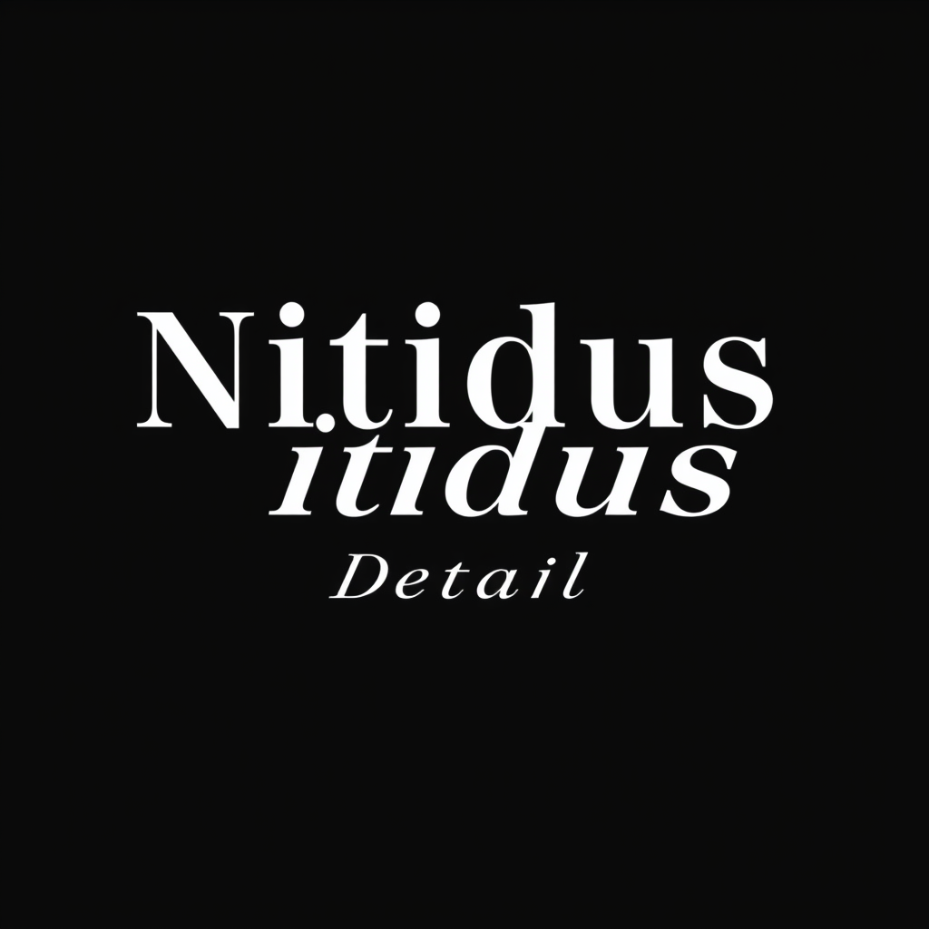 Main logo studio: Logótipo tipográfico (wordmark) para "Nitidus Detail", empresa de detalhe automóvel de luxo. Apenas texto — sem ícones, símbolos ou formas gráficas su