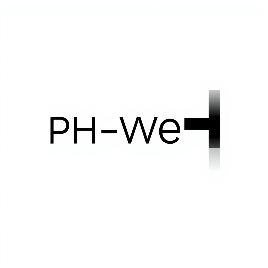 Monogram Logo idea: monogram logo combining the letters Erstelle ein hochwertiges minimalistisches Logo für den Techno-DJ Namen pH-Wert. Basierend auf der Schreibweise pH