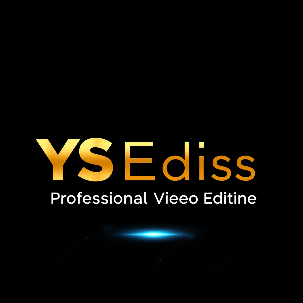 Main logo studio: Create a professional logo for "YS Edits Professional Video Editing", a premium video editing company. Design a modern cinematic logo with the letters