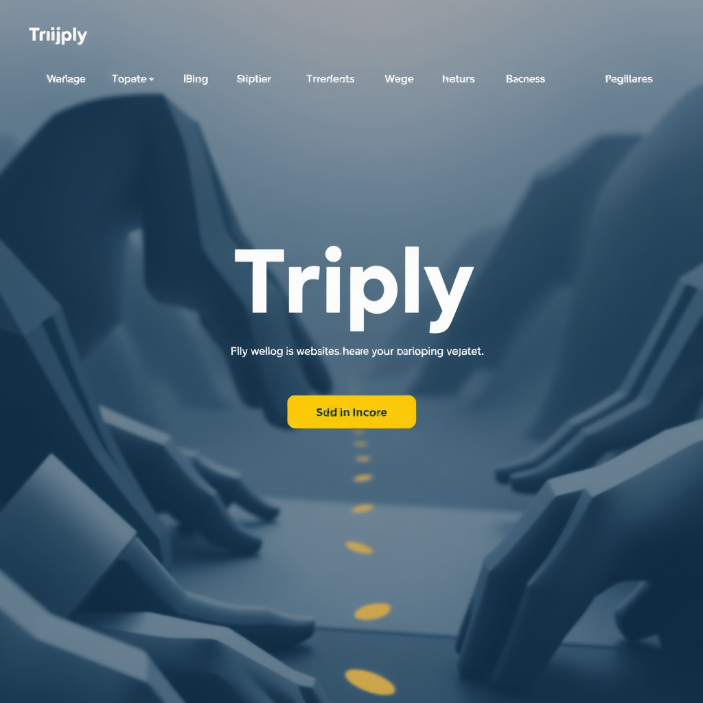 Main logo studio: our page is named Tr<\>ply , it's for developing websites