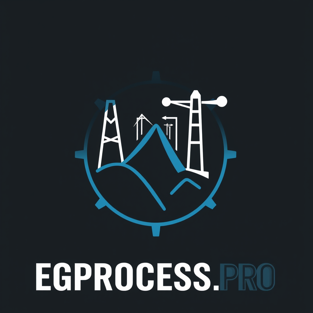 Main logo studio: Process and project engineering — power, EPC and mining and optimization process services name is EGPROCESS.PRO create a logo not an image, output fil