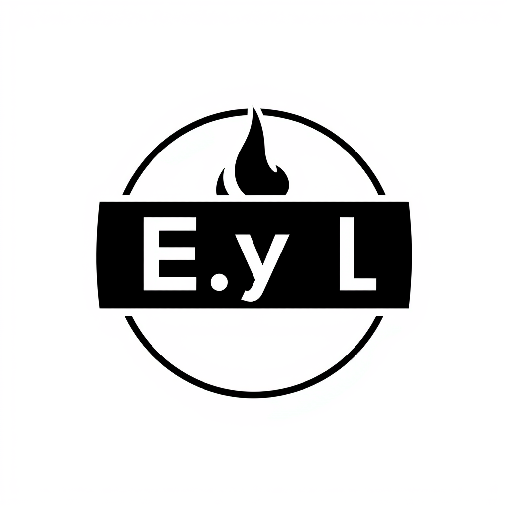 Wordmark Logo idea: wordmark logo of En logo monograma para las listas e y l. Es para un estudio de carpintería a medida. Imagen de marca profesional, moderna y premium ,