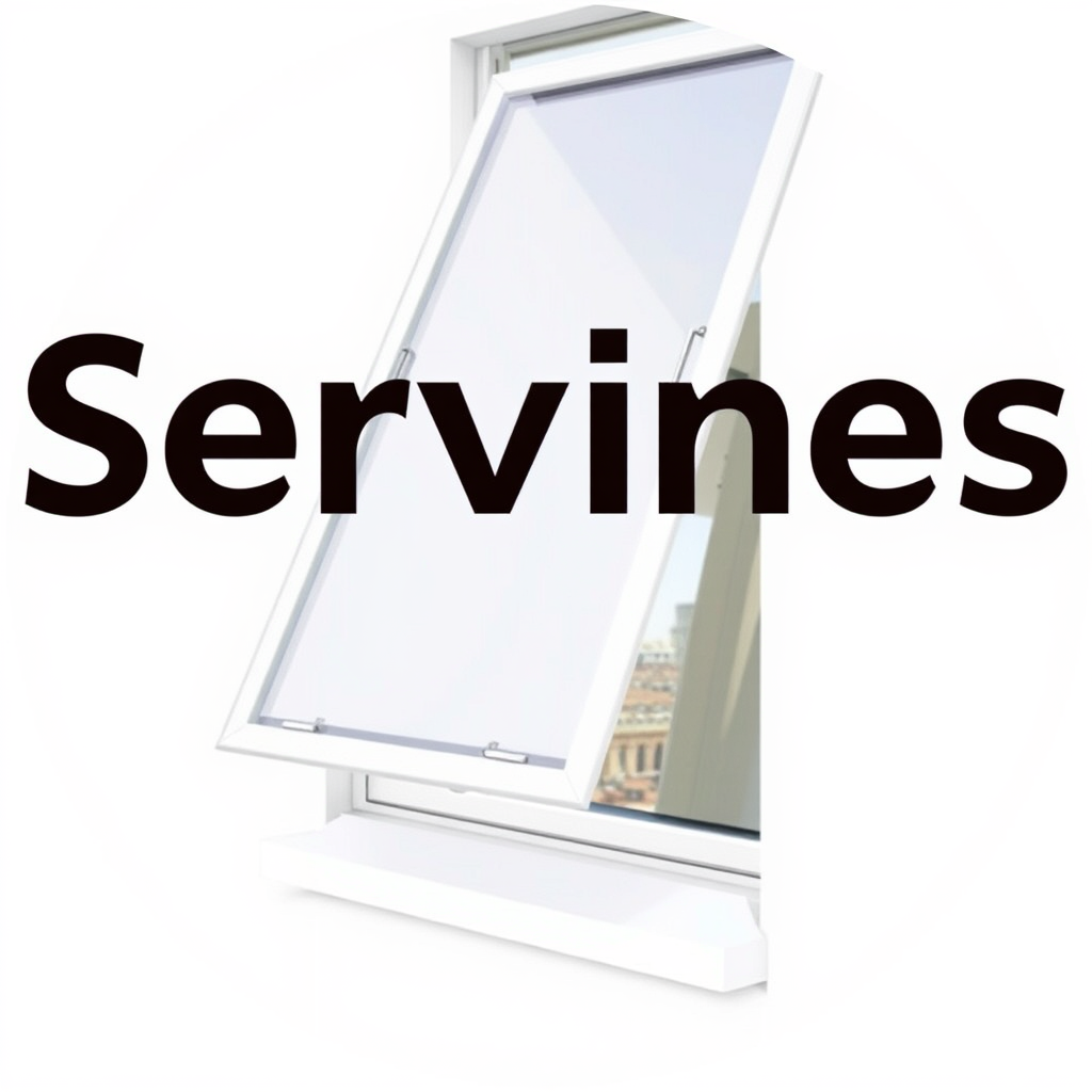 Main logo studio: Services Pro NG écrit, fenetres