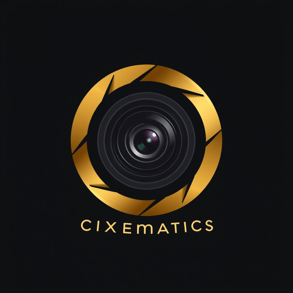 Main logo studio: Create a professional square logo for Alex Cinematics, a modern filmmaking and videography brand. Optimize it for Instagram, TikTok, and X profile pic