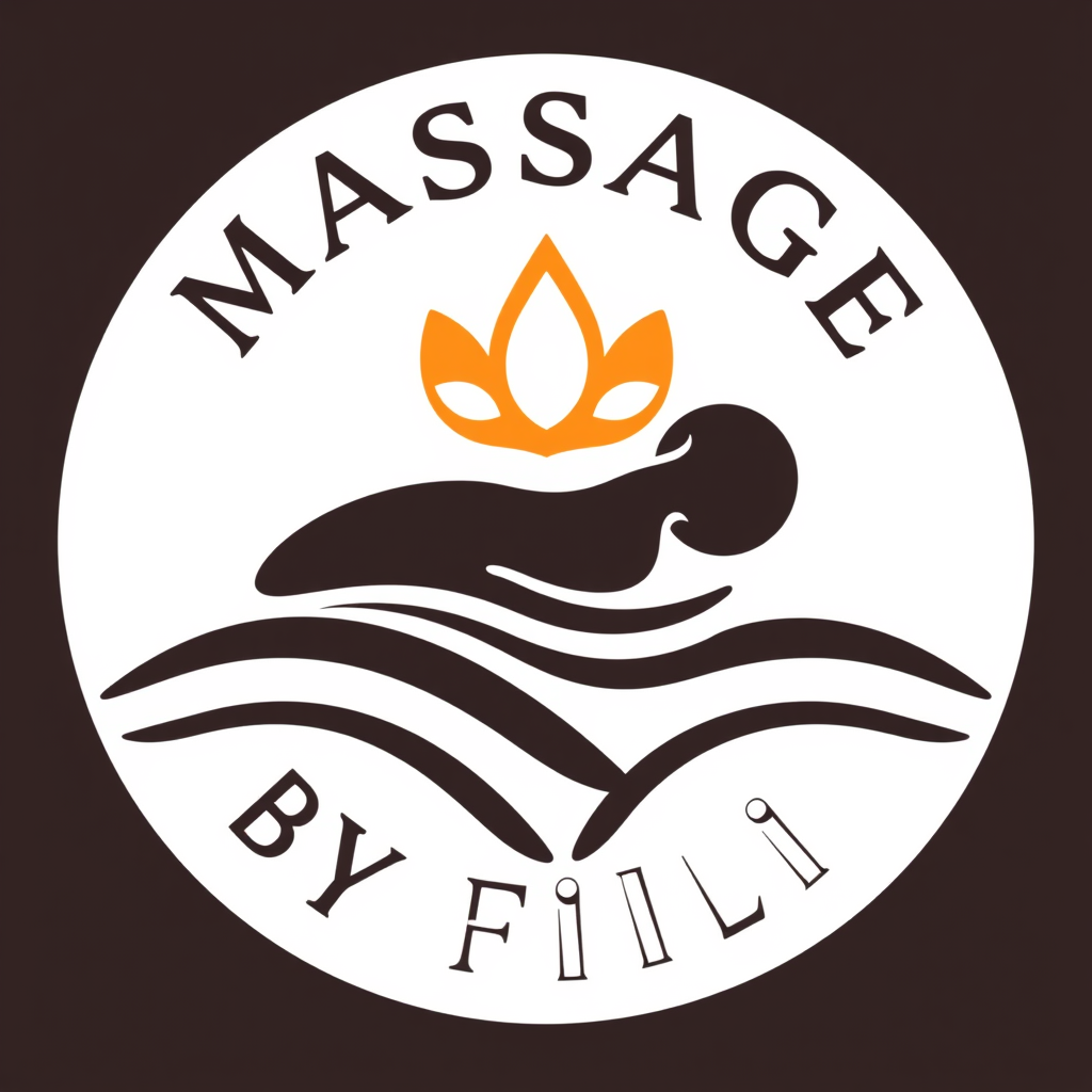 Main logo studio: Create a professional, modern and elegant logo for a mobile massage brand called “Massage by Filip”.