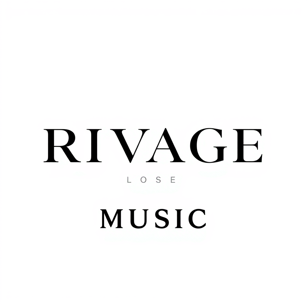 Wordmark Logo idea: wordmark logo of Premium independent music label, sophisticated, modern, artistic and international. Minimalist luxury editorial aesthetic. Strong ele