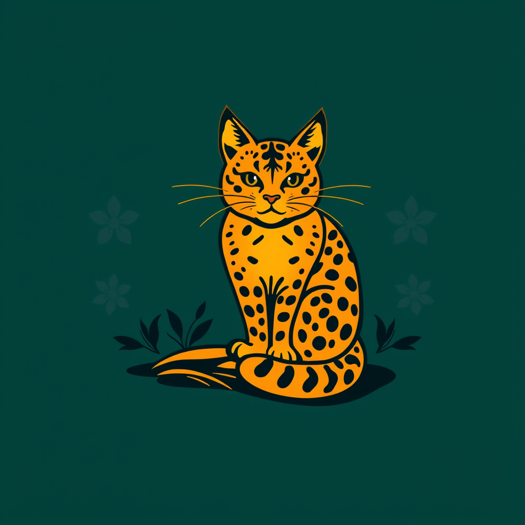 Main logo studio: Buat kan logo kucing versi batik yang berwarna warni. Versi Jawa Tengah