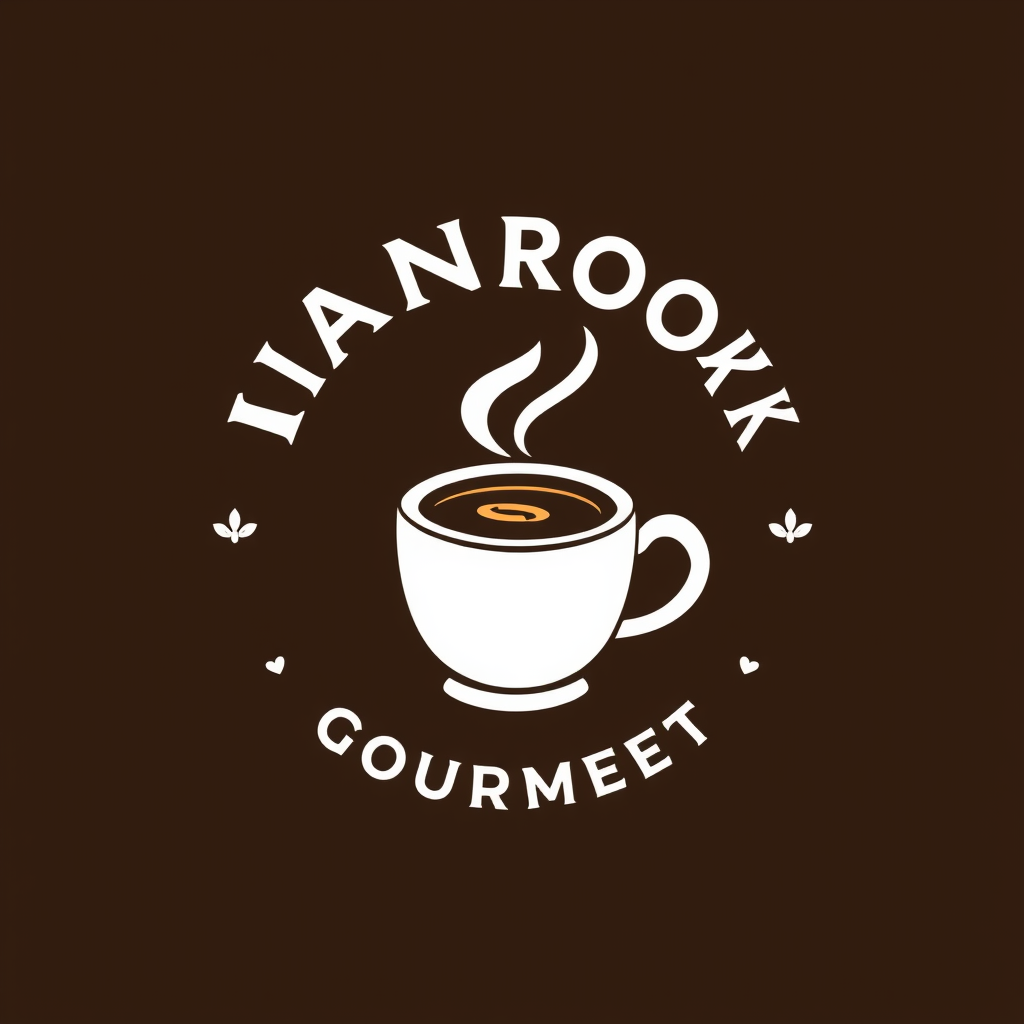 Main logo studio: Cafetería Ianrook Gourmet bueno es un logo no lo escribas ya que eres una ia