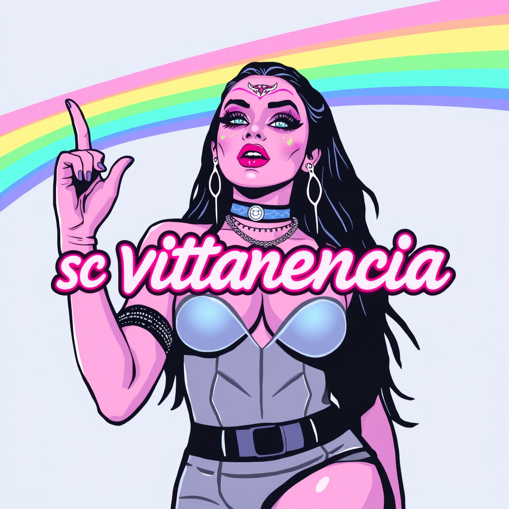 Main logo studio: its a pabllo vittar themed club named "sc vittarencia", you have to make one logo that is very freaky and matches de vibe of the singer