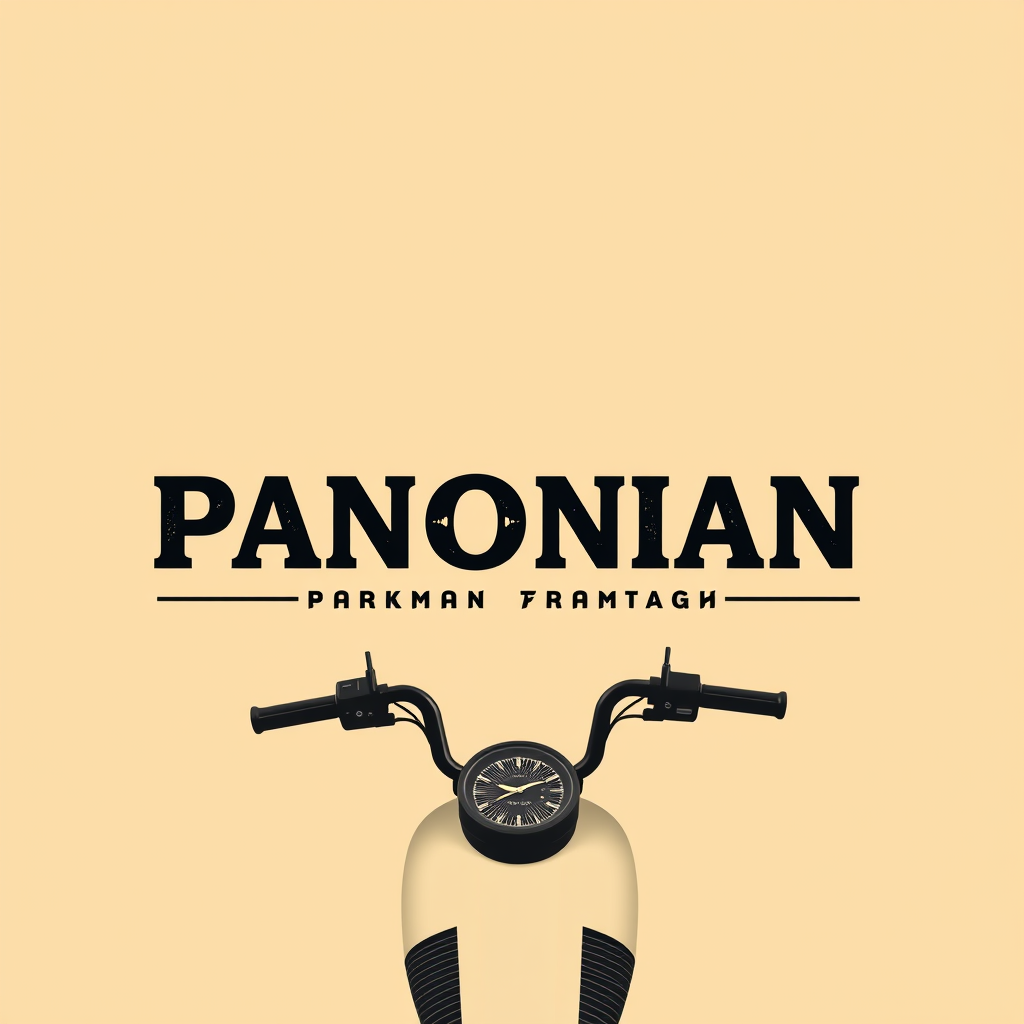 Main logo studio: Design a bold custom wordmark for PANONIAN, a modern motorcycle accessories manufacturer. Strong condensed sans-serif typography, subtle industrial de
