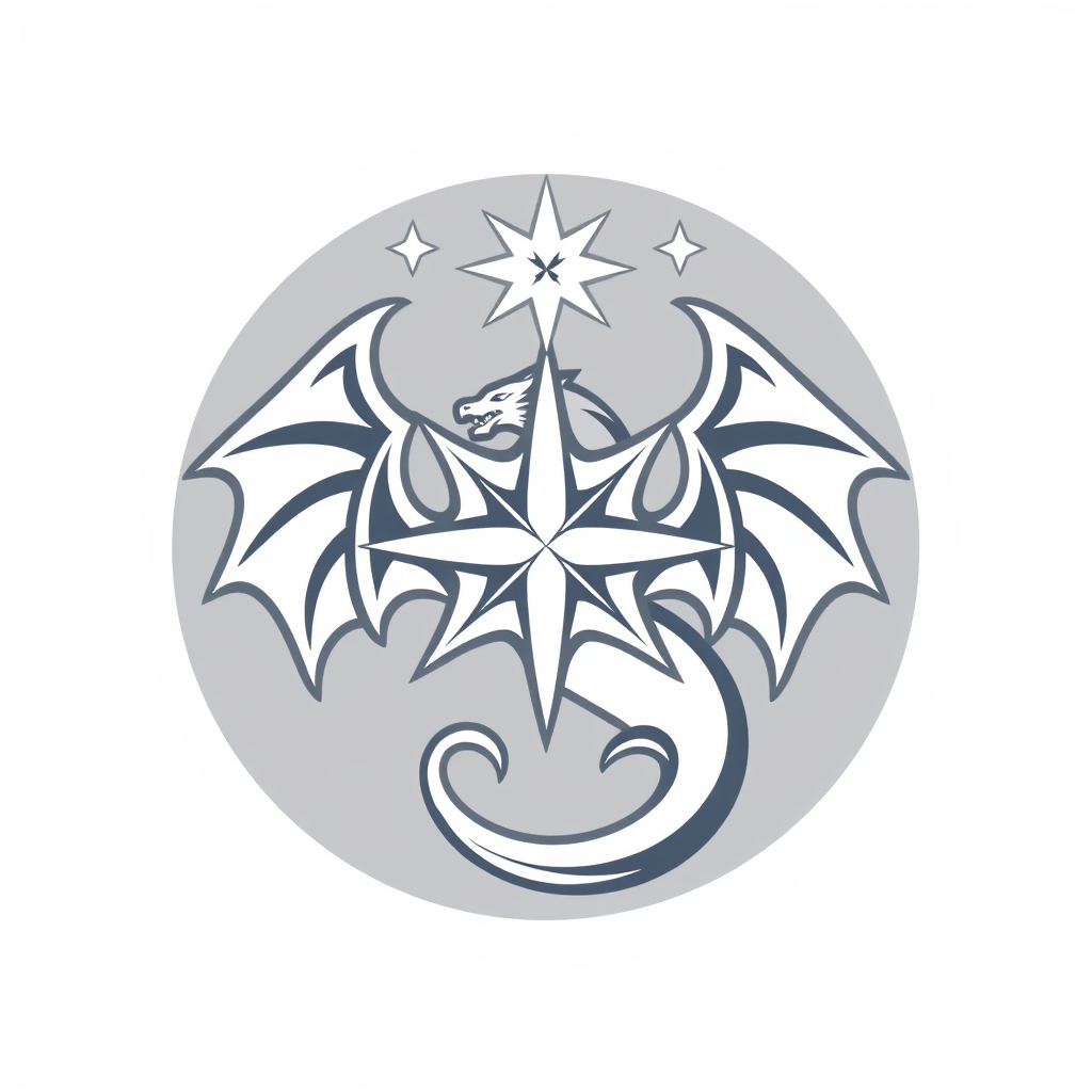 Main logo studio: Fait moi un logo avec 4 étoiles au dessus, les 2 couleurs du logo sont le blanc et le dorés et les étoiles sont seulement en doré. J'aimerais que dans